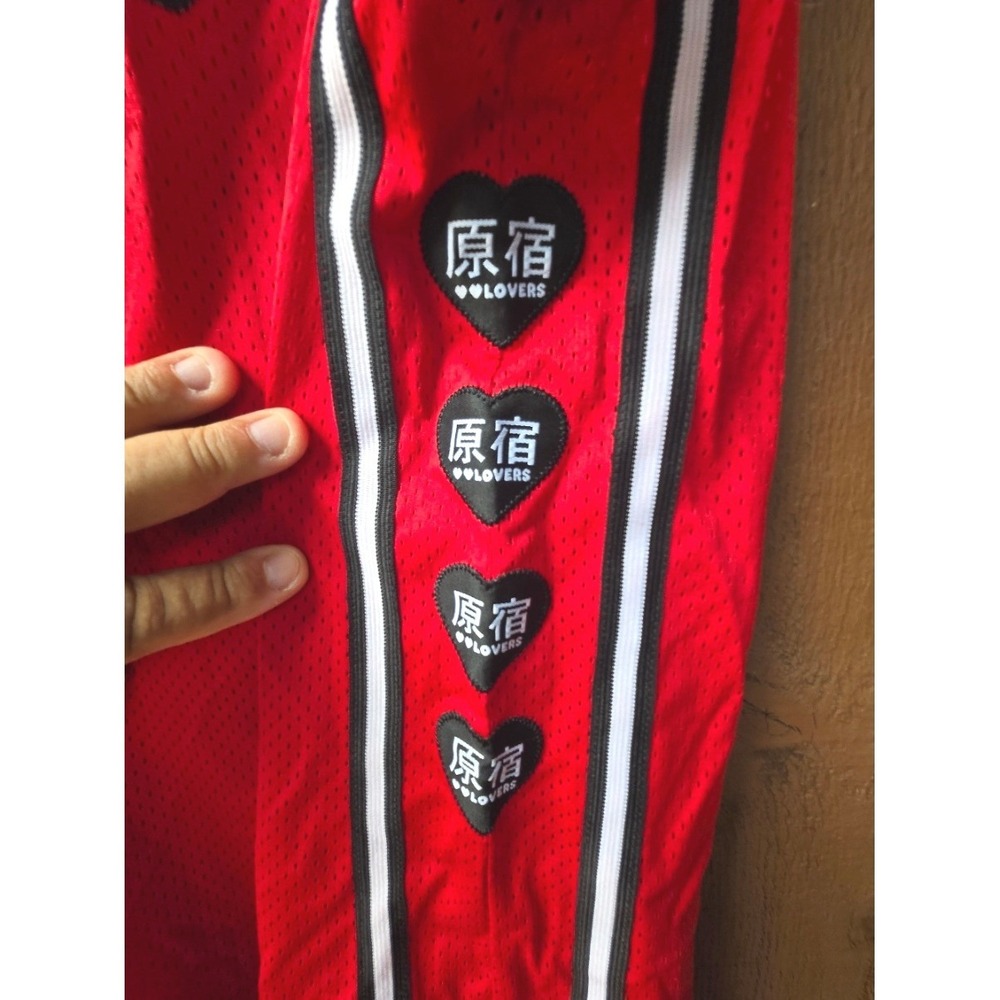 Vintage Harajuku Lovers Gwen Stefani Mesh Basketball Jersey Red Size XL Y2K - Picture 6 of 7